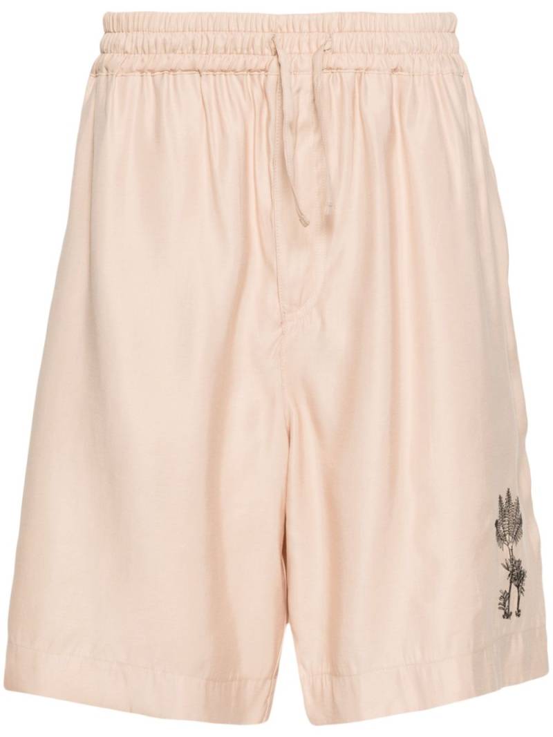 Emporio Armani embroidered-motif bermuda shorts - Neutrals von Emporio Armani