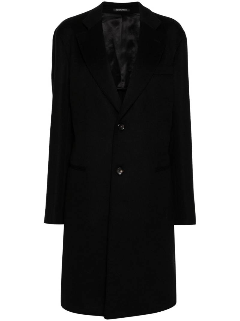 Emporio Armani felted coat - Black von Emporio Armani