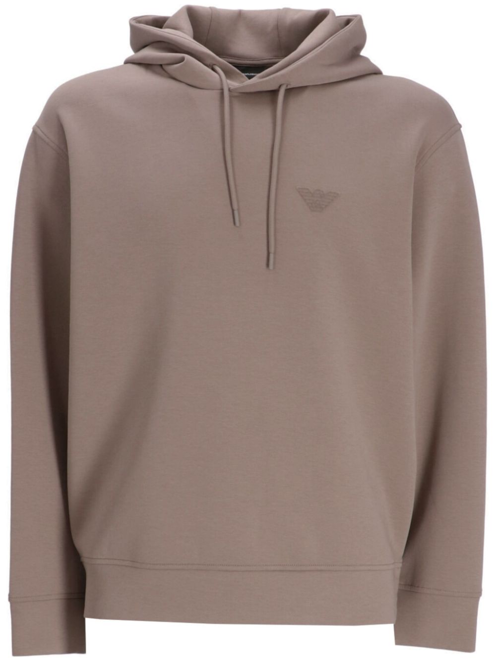 Emporio Armani flocked-logo hoodie - Neutrals von Emporio Armani