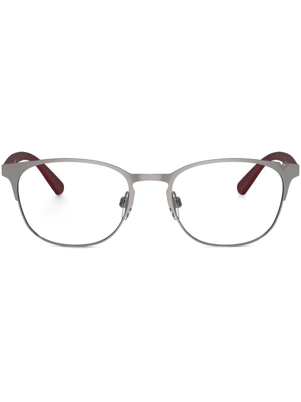 Emporio Armani geometric-frame glasses - Grey von Emporio Armani