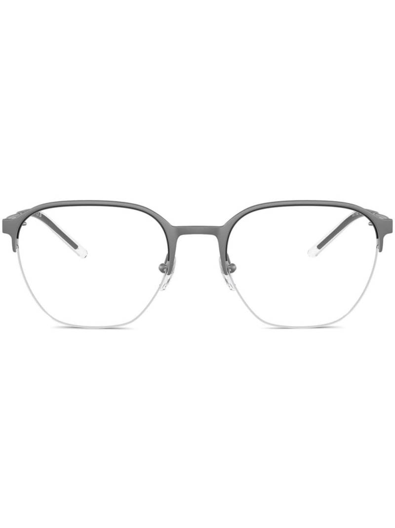 Emporio Armani geometric-frame glasses - Grey von Emporio Armani