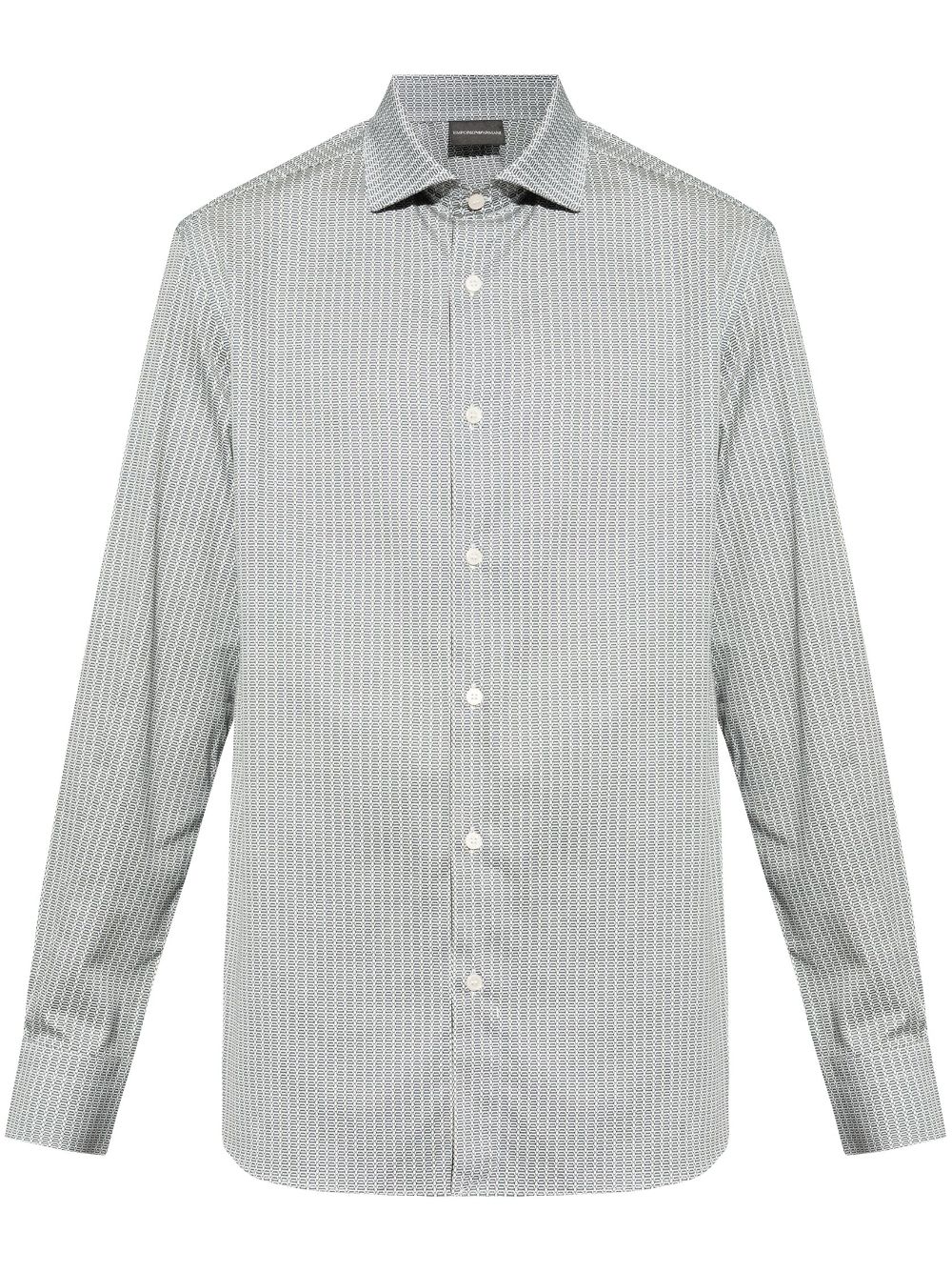 Emporio Armani geometric-print shirt - White von Emporio Armani