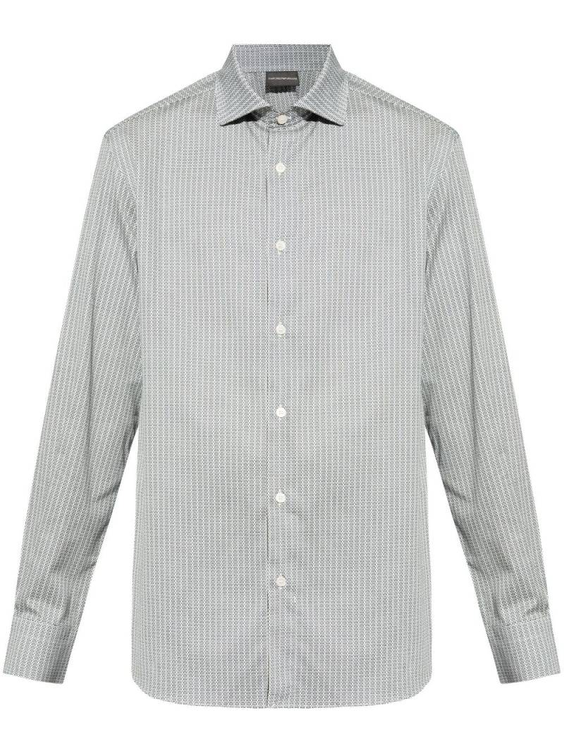 Emporio Armani geometric-print shirt - White von Emporio Armani