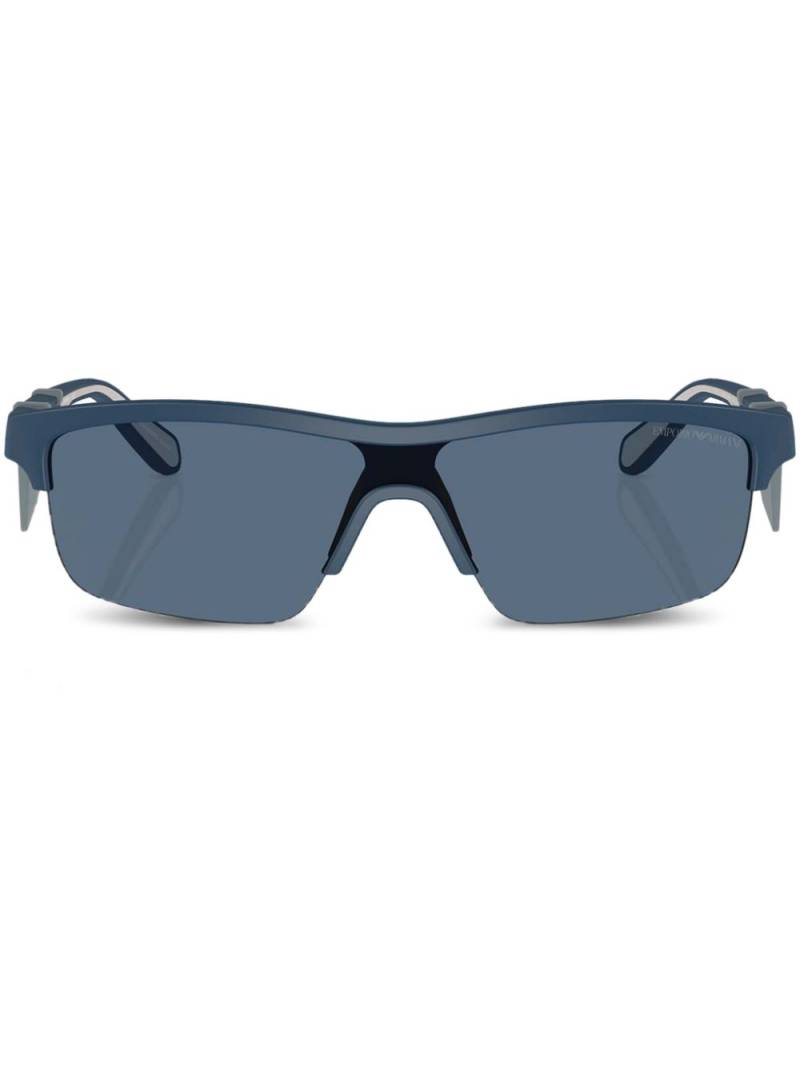 Emporio Armani half-rim sunglasses - Blue von Emporio Armani