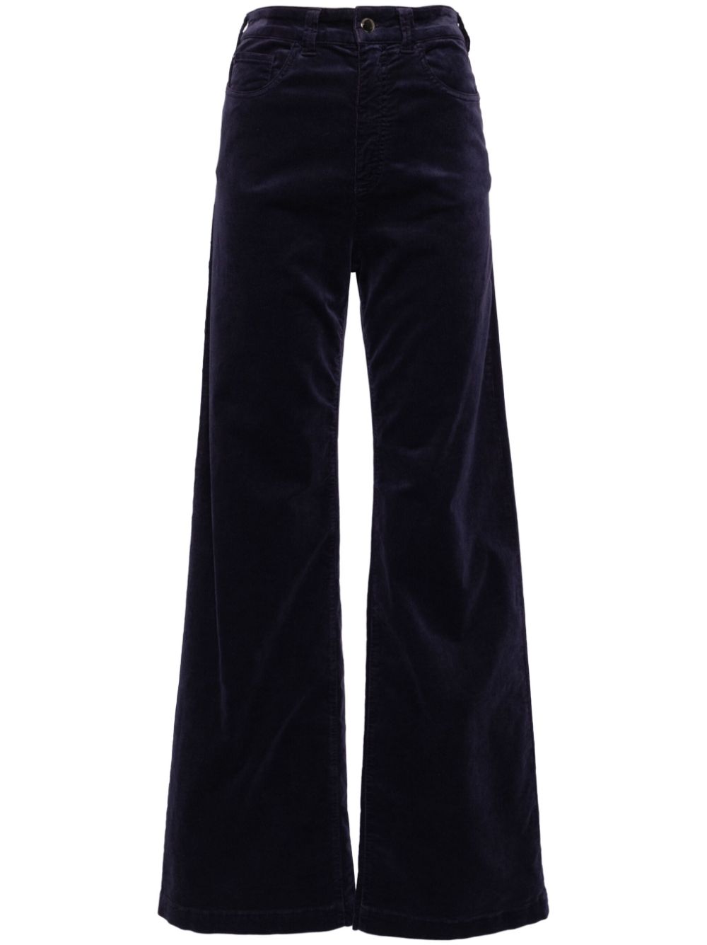 Emporio Armani high-rise corduroy palazzo pants - Purple von Emporio Armani