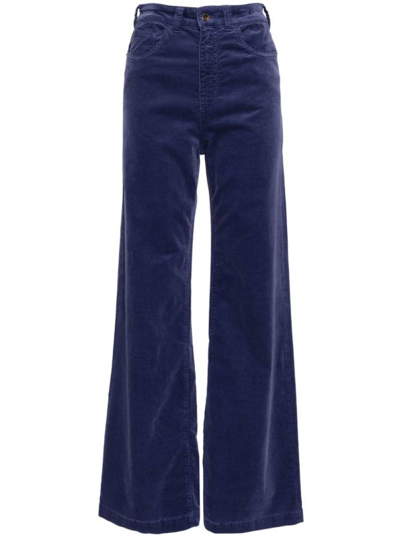 Emporio Armani high-rise corduroy palazzo pants - Purple von Emporio Armani