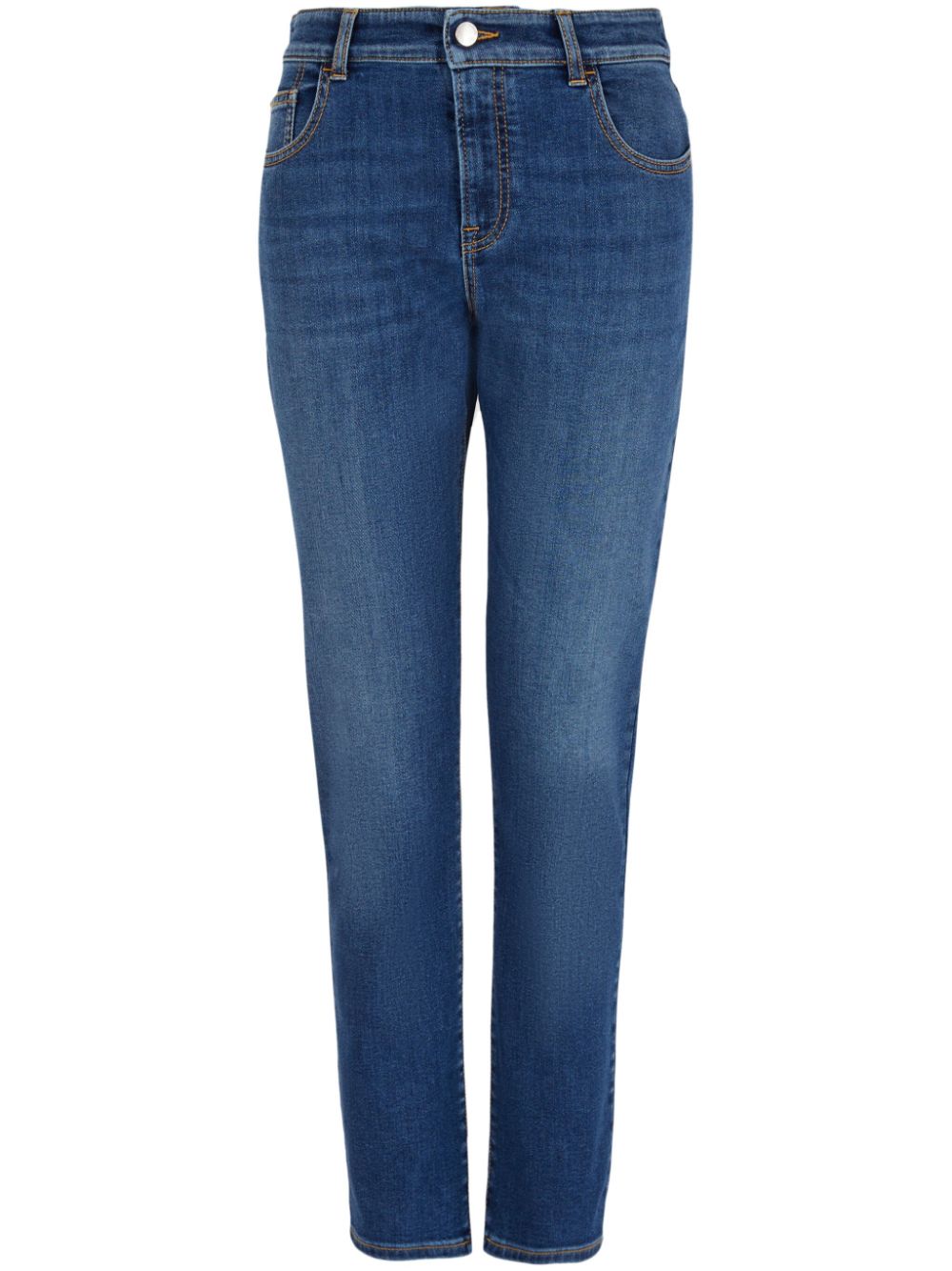 Emporio Armani high-rise slim-cut jeans - Blue von Emporio Armani