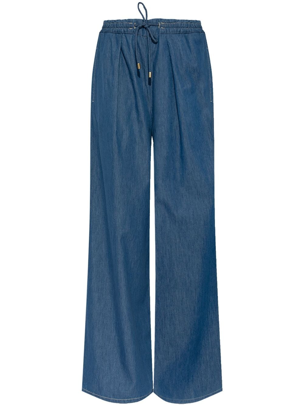 Emporio Armani high-rise wide-leg trousers - Blue von Emporio Armani