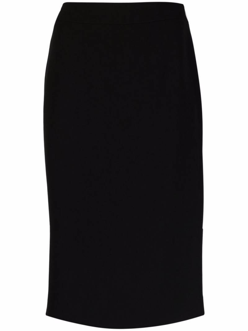 Emporio Armani high-waisted bodycon midi skirt - Black von Emporio Armani