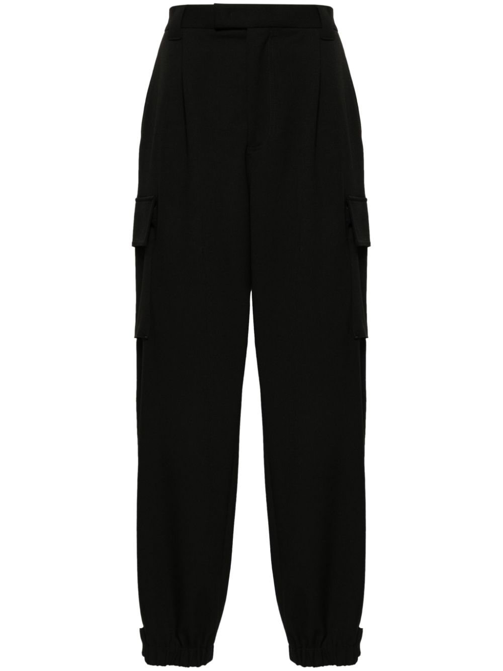 Emporio Armani high-waisted tapered trousers - Black von Emporio Armani