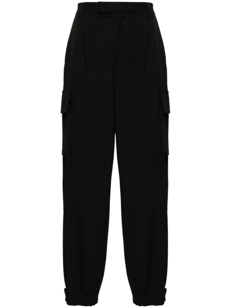 Emporio Armani high-waisted tapered trousers - Black von Emporio Armani