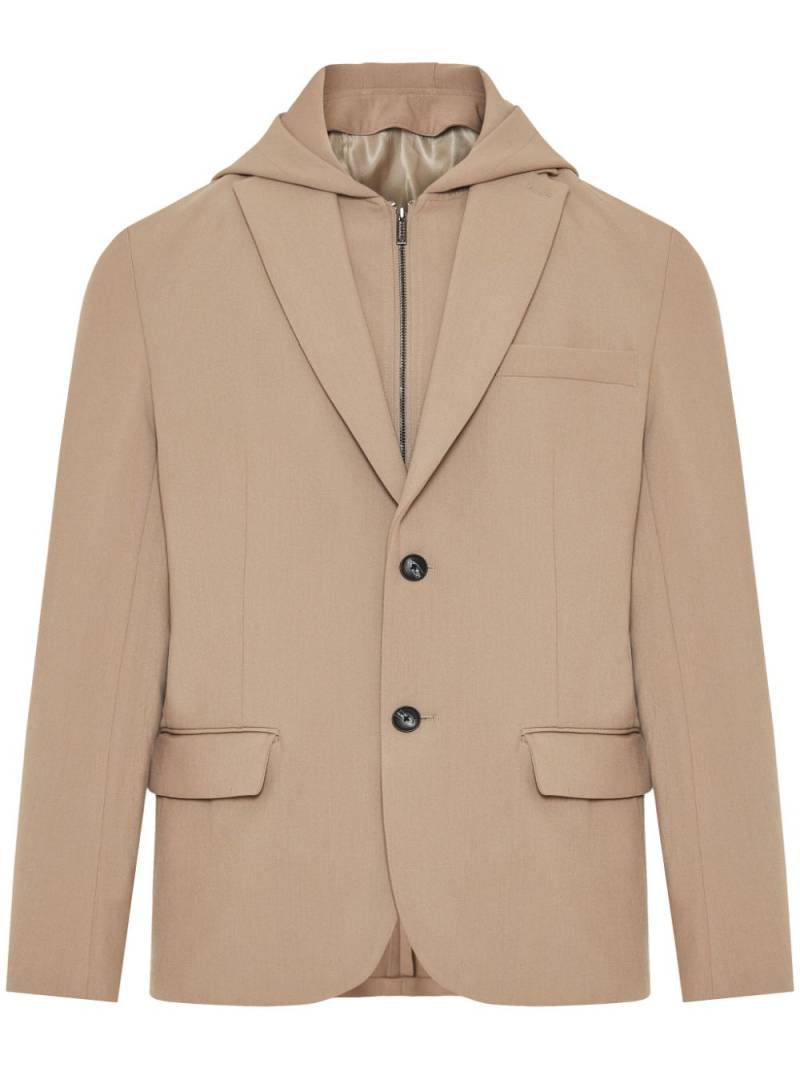 Emporio Armani hooded blazer - Neutrals von Emporio Armani