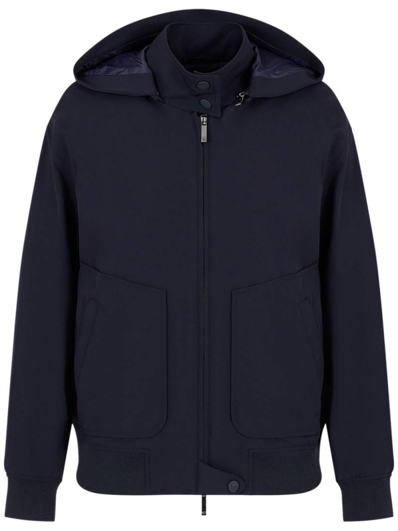 Emporio Armani hooded zip-up jacket - Blue von Emporio Armani