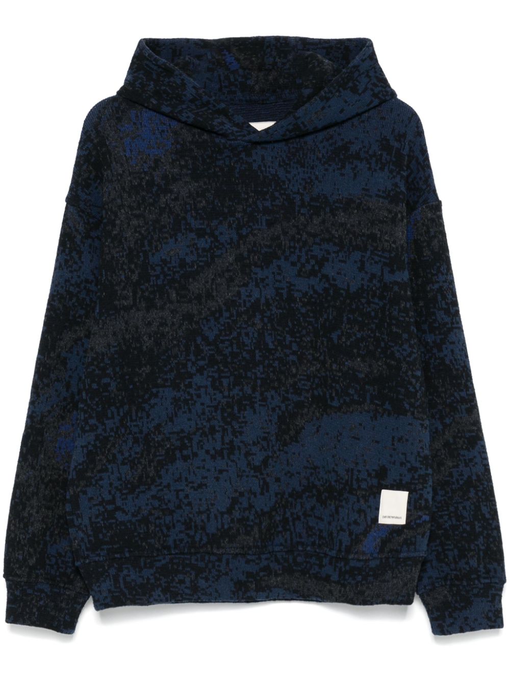 Emporio Armani knitted hoodie - Black von Emporio Armani