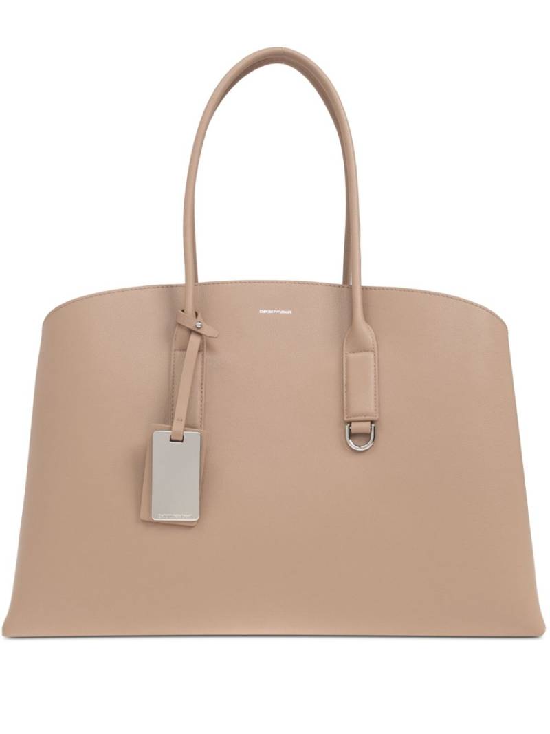 Emporio Armani large ASV Icon handbag - Neutrals von Emporio Armani