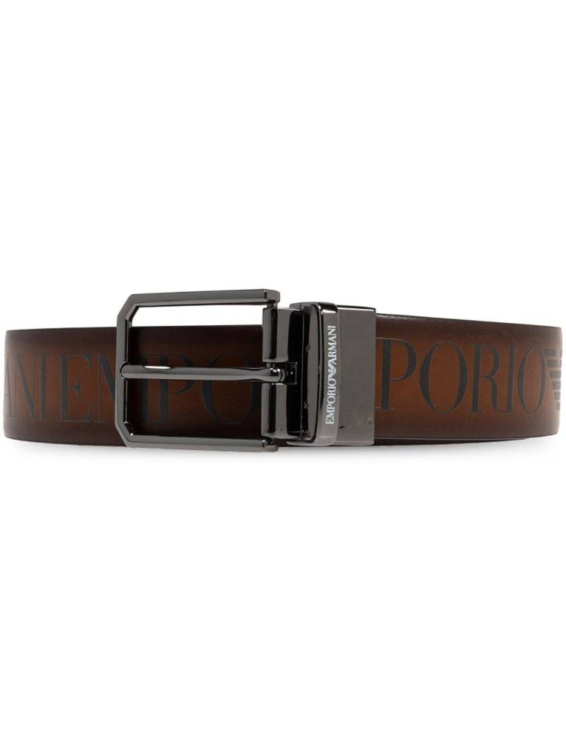 Emporio Armani leather belt - Brown von Emporio Armani