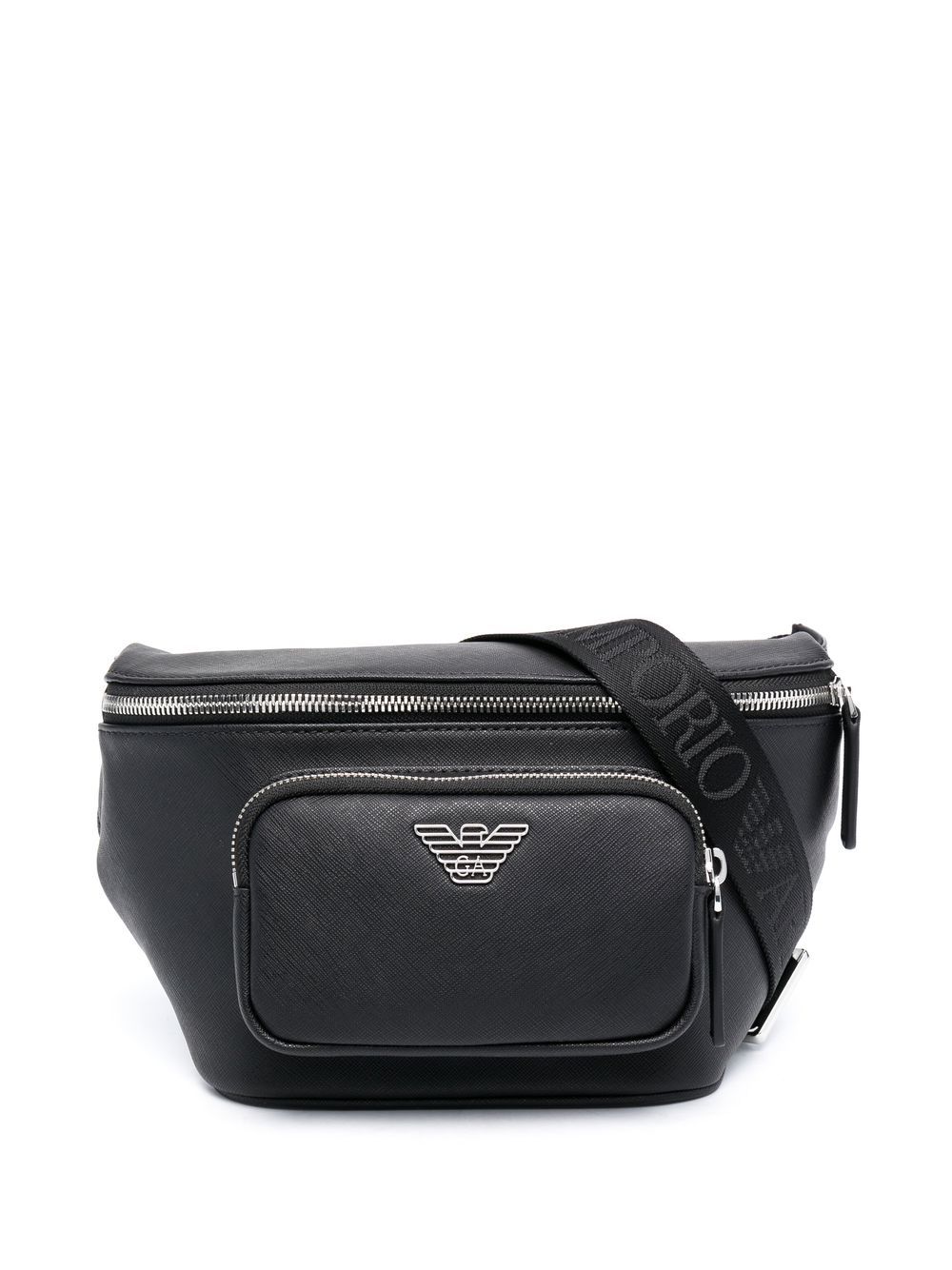 Emporio Armani leather logo-plaque bag - Black von Emporio Armani