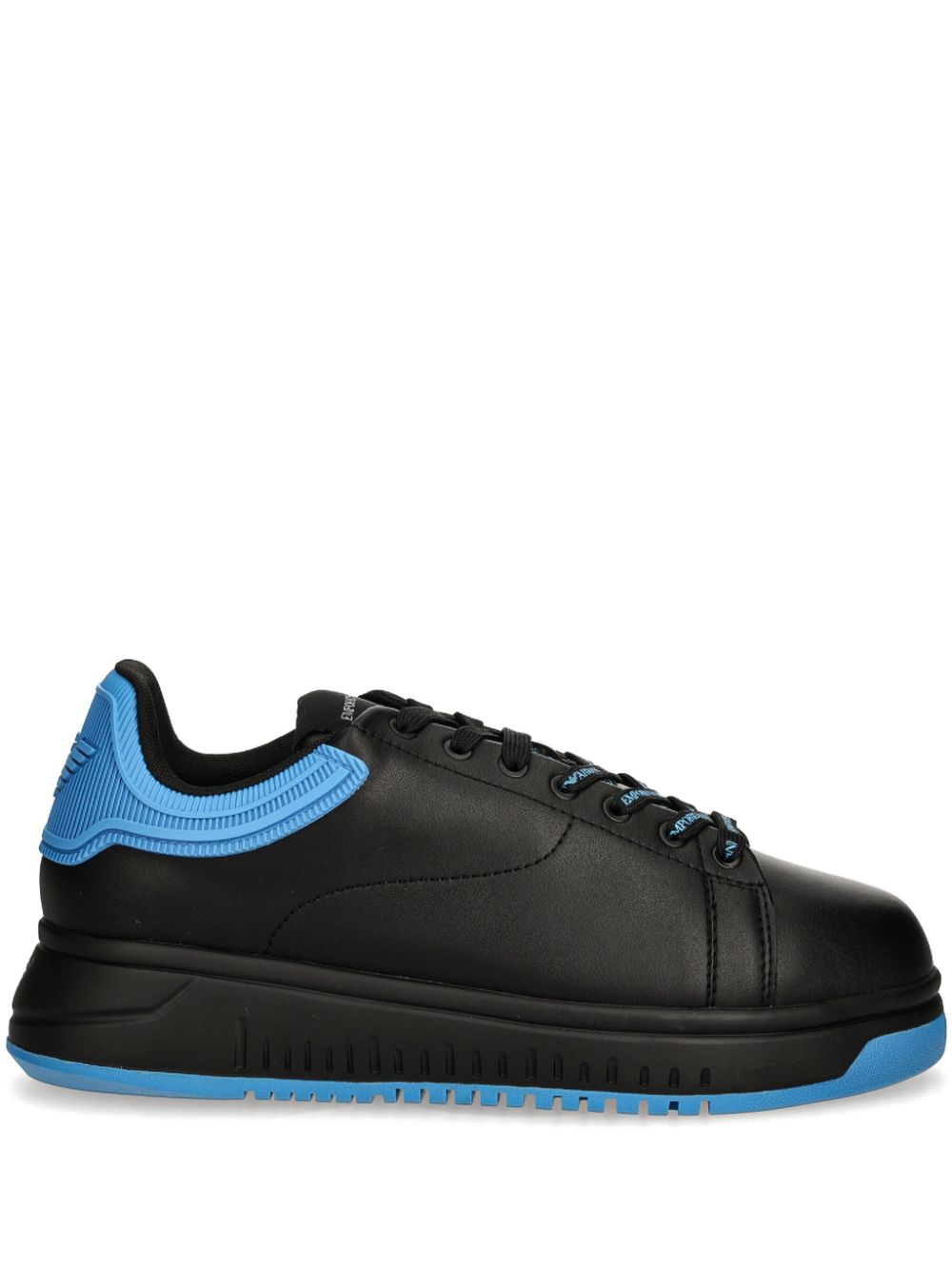 Emporio Armani leather sneakers - Black von Emporio Armani