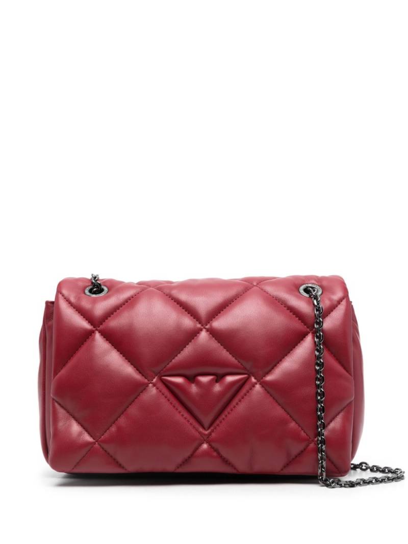 Emporio Armani logo-appliqué shoulder bag - Red von Emporio Armani