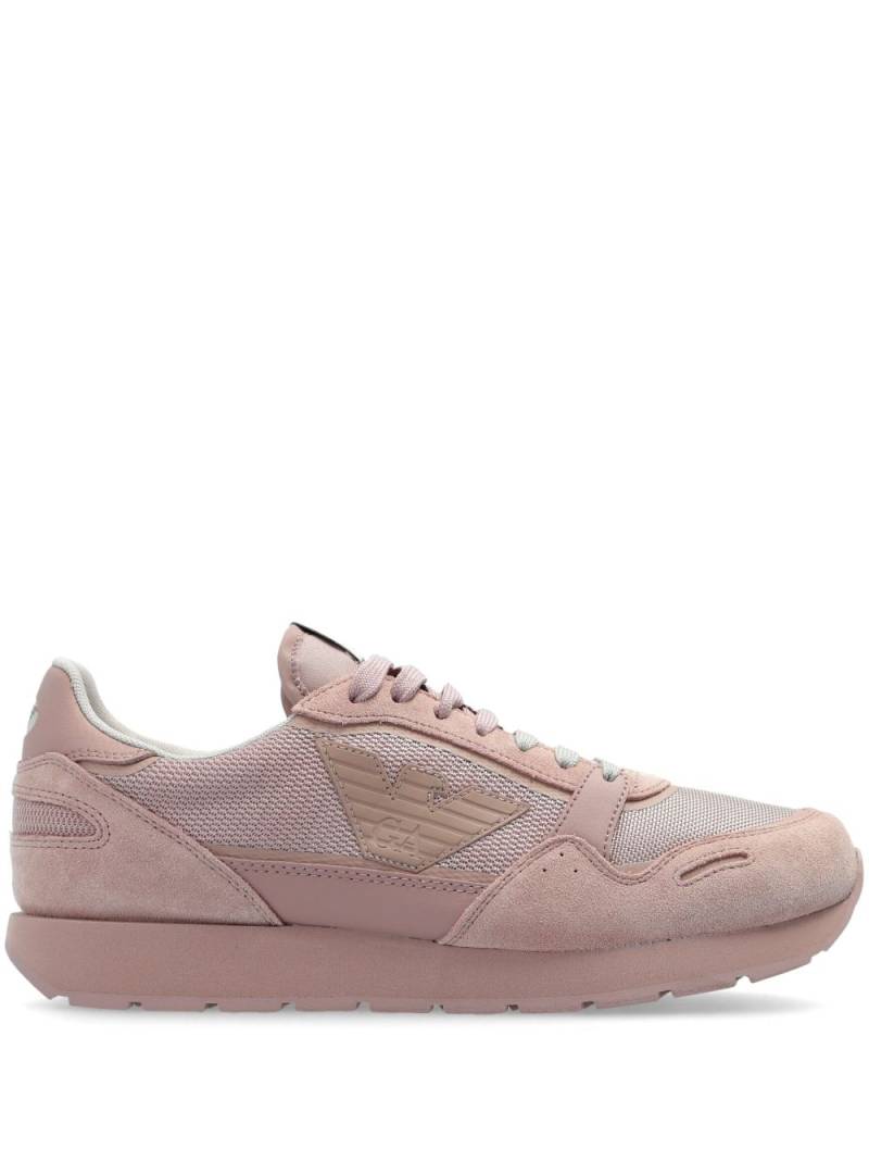 Emporio Armani logo-appliqué sneakers - Pink von Emporio Armani