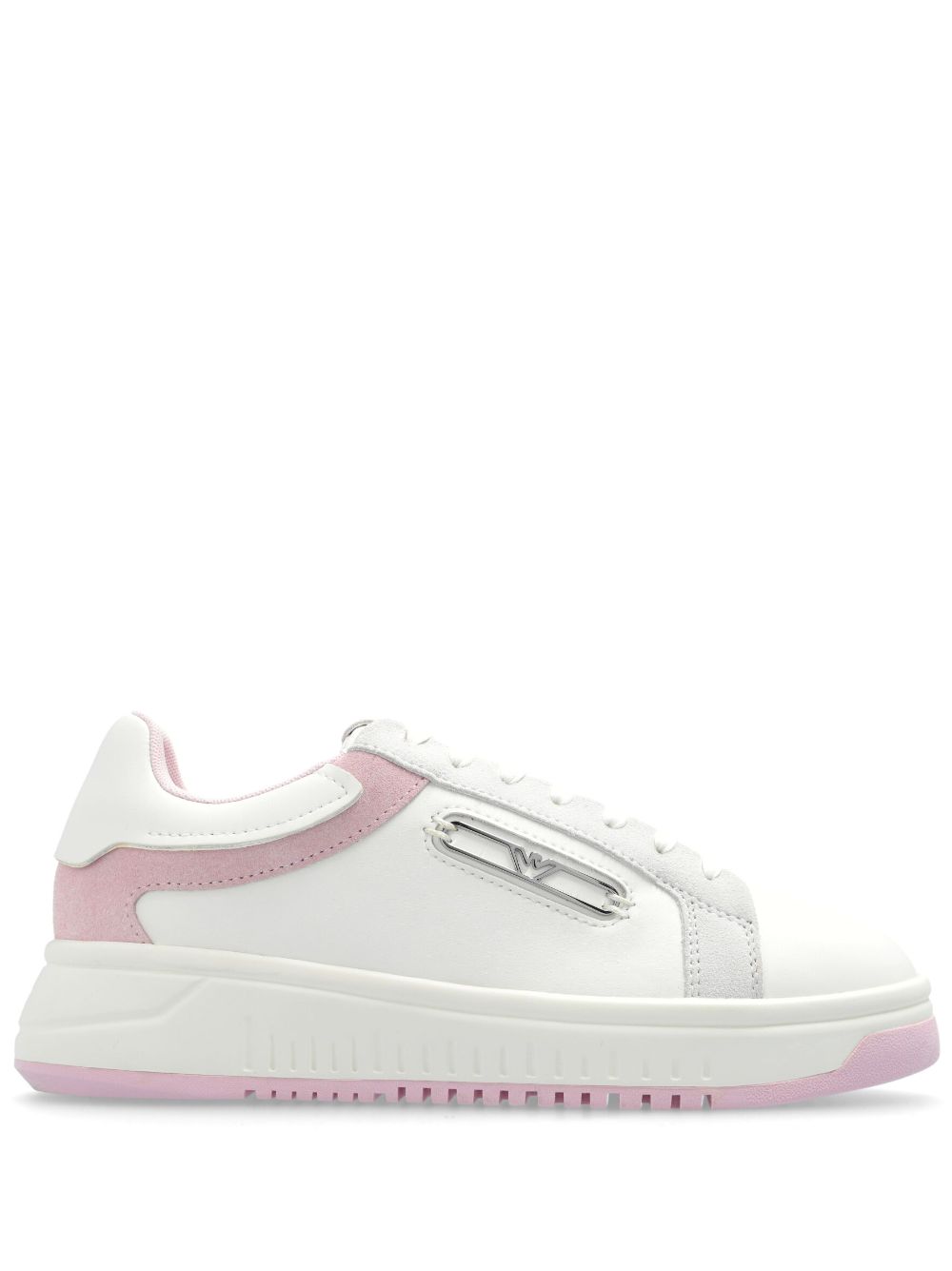 Emporio Armani logo-appliqué sneakers - White von Emporio Armani