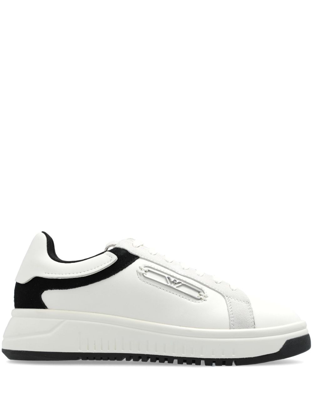 Emporio Armani logo-appliqué sneakers - White von Emporio Armani