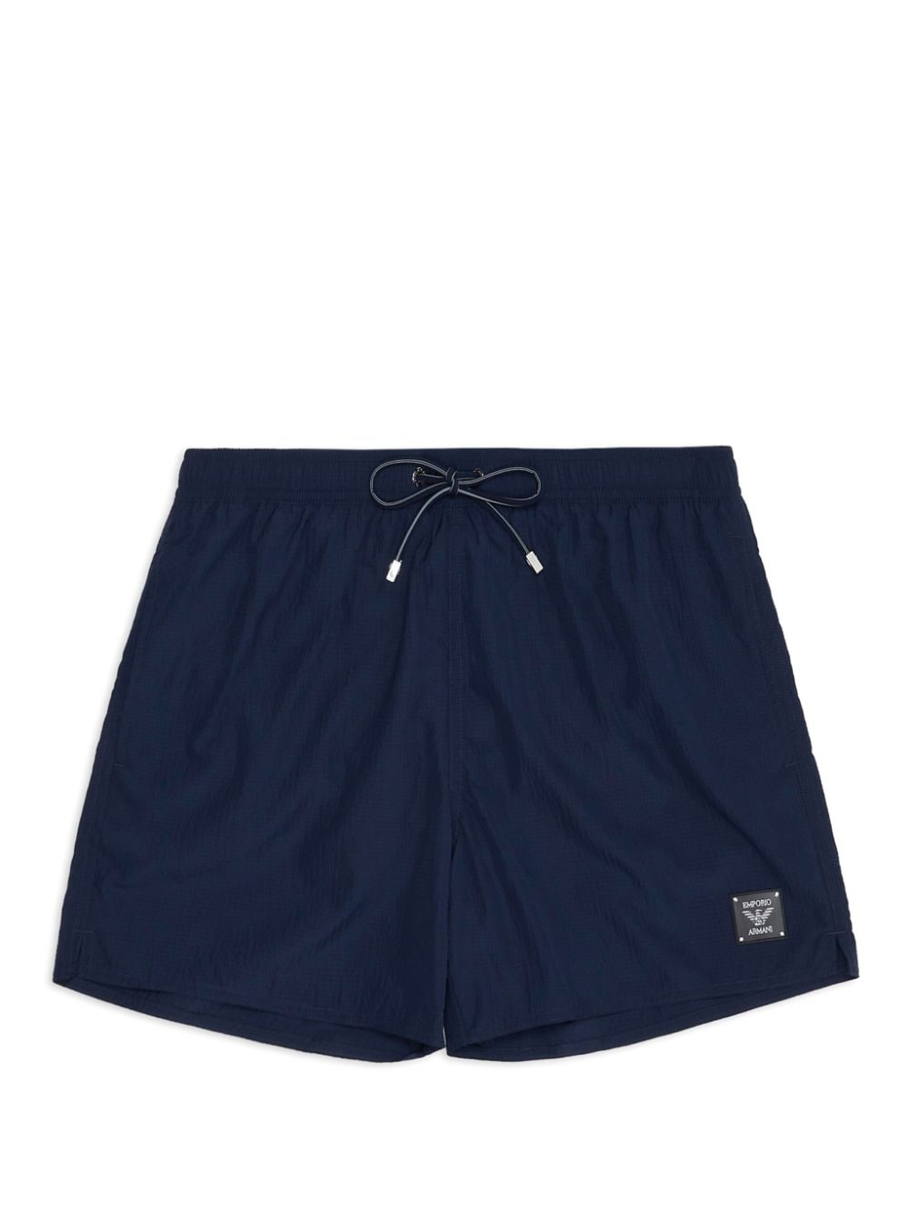 Emporio Armani logo-appliqué swim shorts - Blue von Emporio Armani