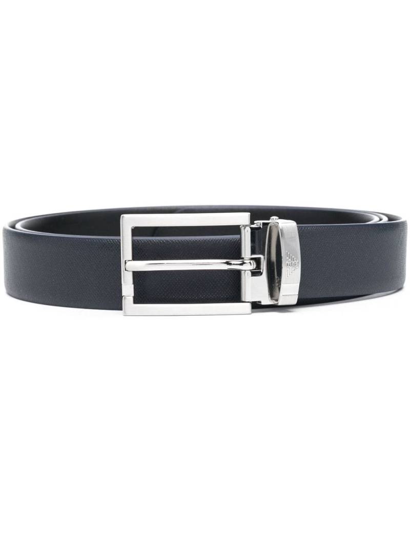 Emporio Armani logo-buckle leather belt - Blue von Emporio Armani