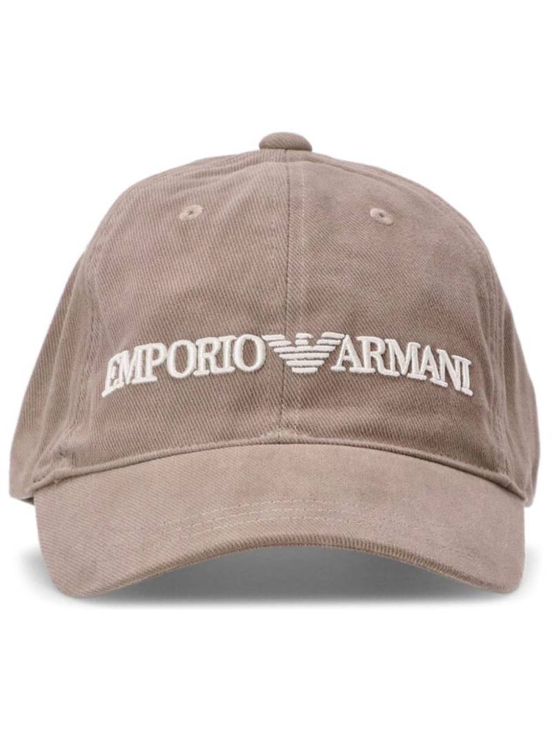 Emporio Armani logo cap - Neutrals von Emporio Armani