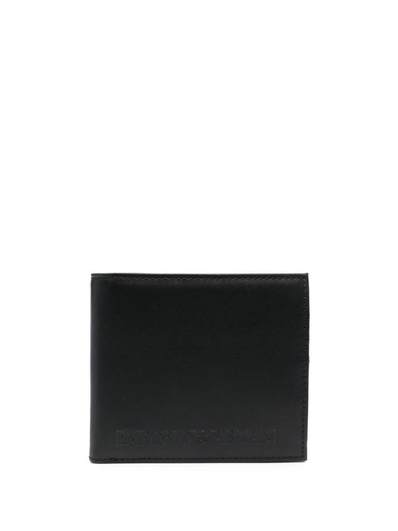 Emporio Armani logo-debossed bi-fold wallet - Black von Emporio Armani