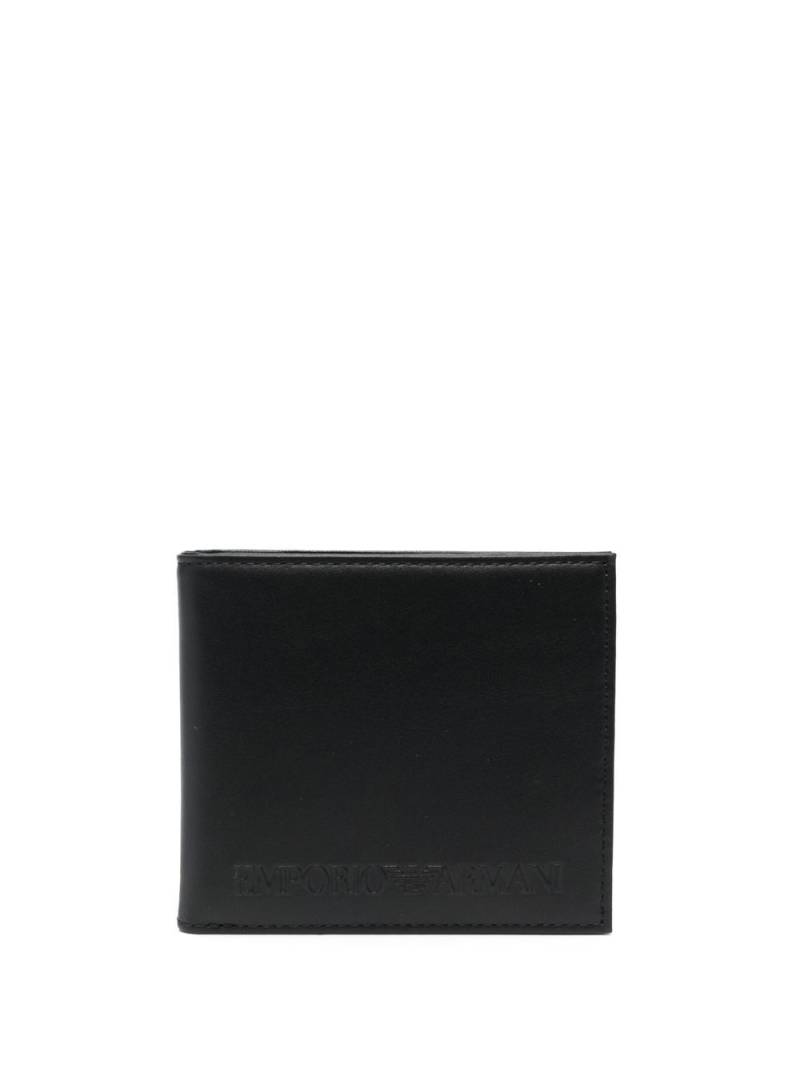 Emporio Armani logo-debossed card holder wallet - Black von Emporio Armani