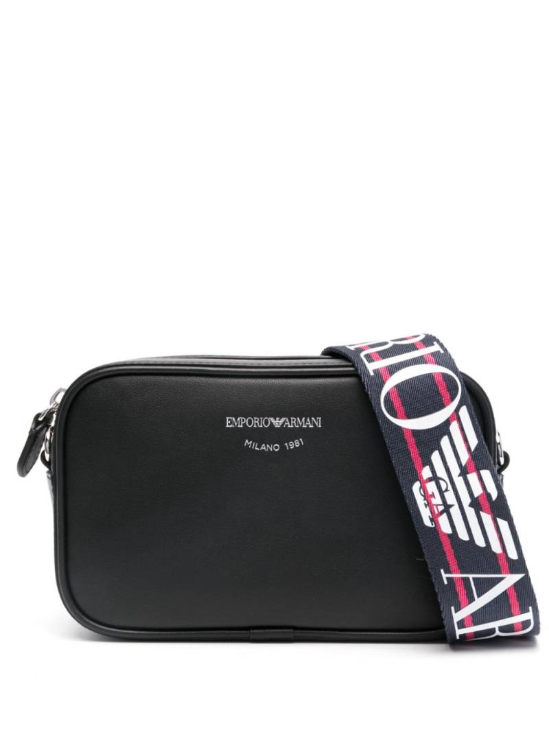 Emporio Armani logo-debossed crossbody bag - Black von Emporio Armani