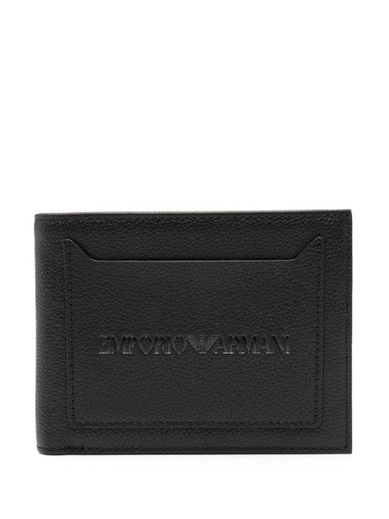 Emporio Armani logo-debossed leather wallet - Black von Emporio Armani