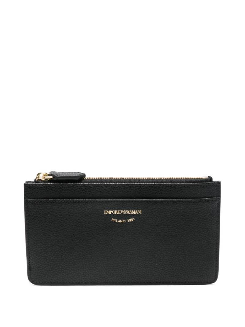 Emporio Armani logo-debossed wallet - Black von Emporio Armani