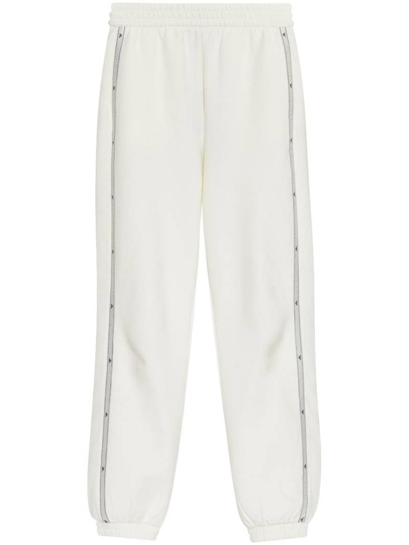 Emporio Armani logo-detailed stretch-cotton track pants - White von Emporio Armani