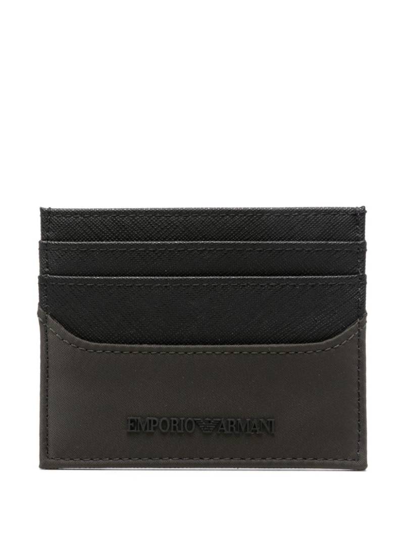 Emporio Armani logo-embossed card holder - Black von Emporio Armani