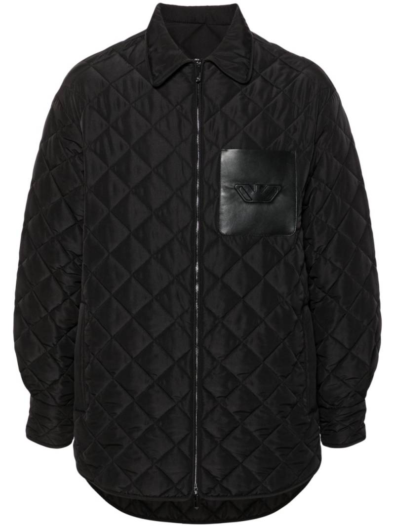 Emporio Armani logo-embossed jacket - Black von Emporio Armani