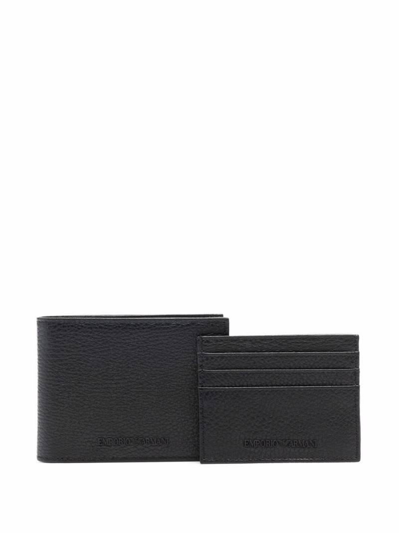 Emporio Armani logo-embossed leather wallet - Black von Emporio Armani