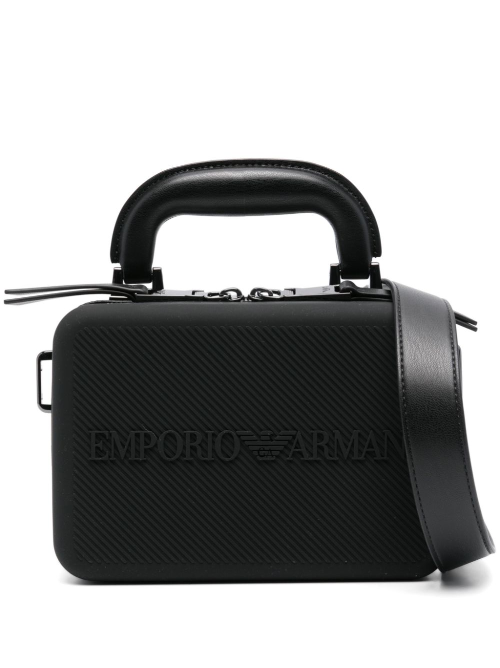 Emporio Armani logo-embossed tote bag - Black von Emporio Armani