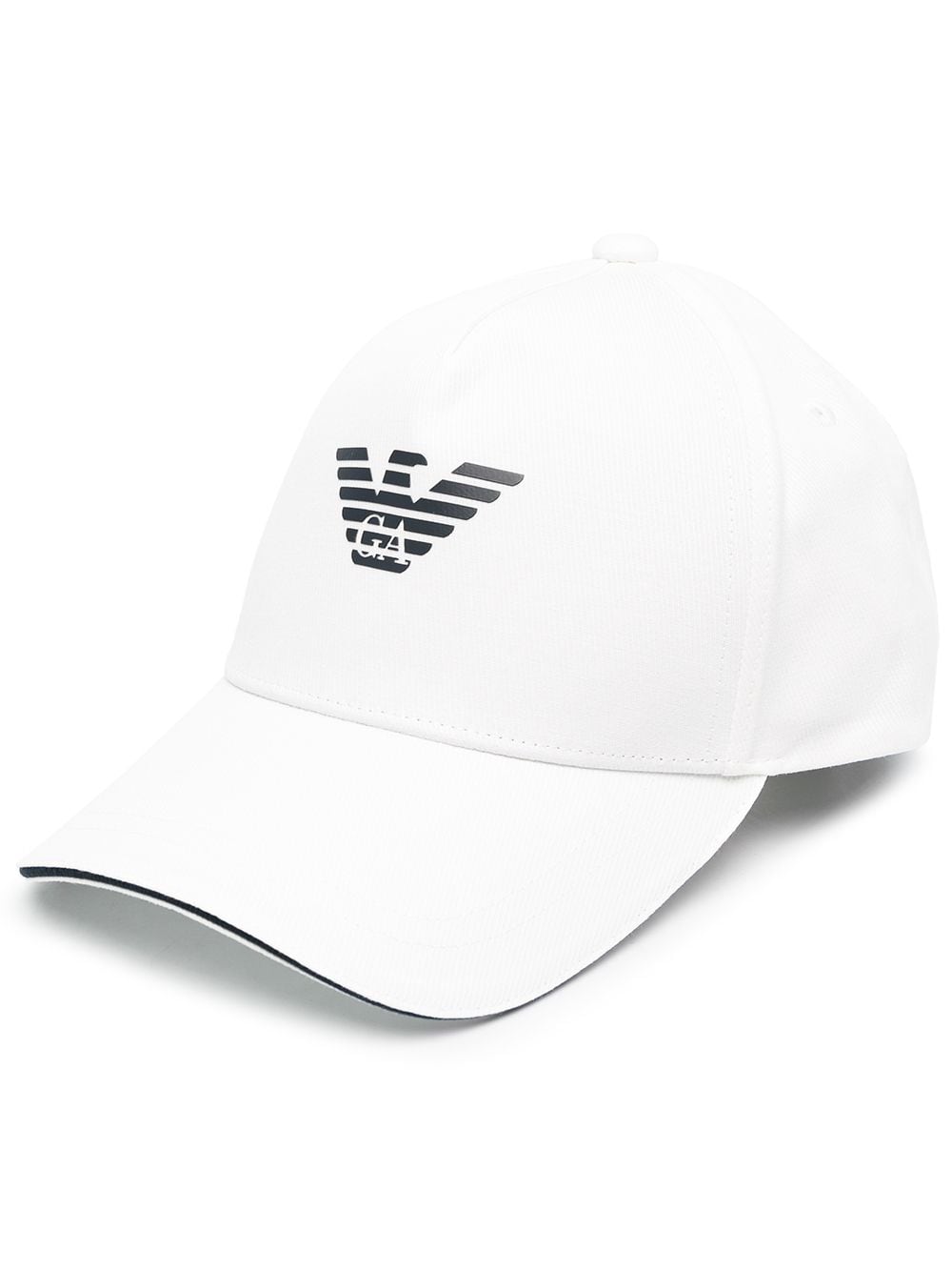 Emporio Armani logo-embroidered baseball cap - White von Emporio Armani