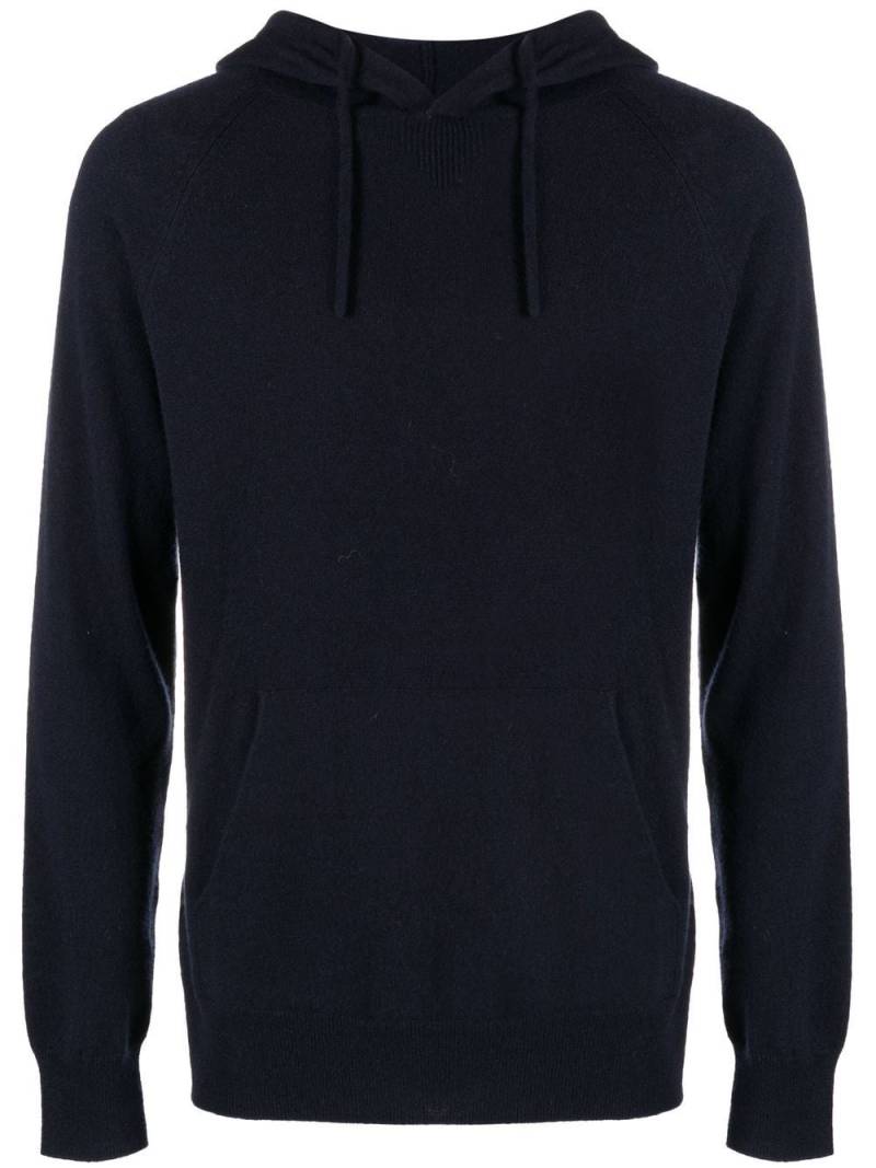 Emporio Armani logo-embroidered hoodie - Blue von Emporio Armani