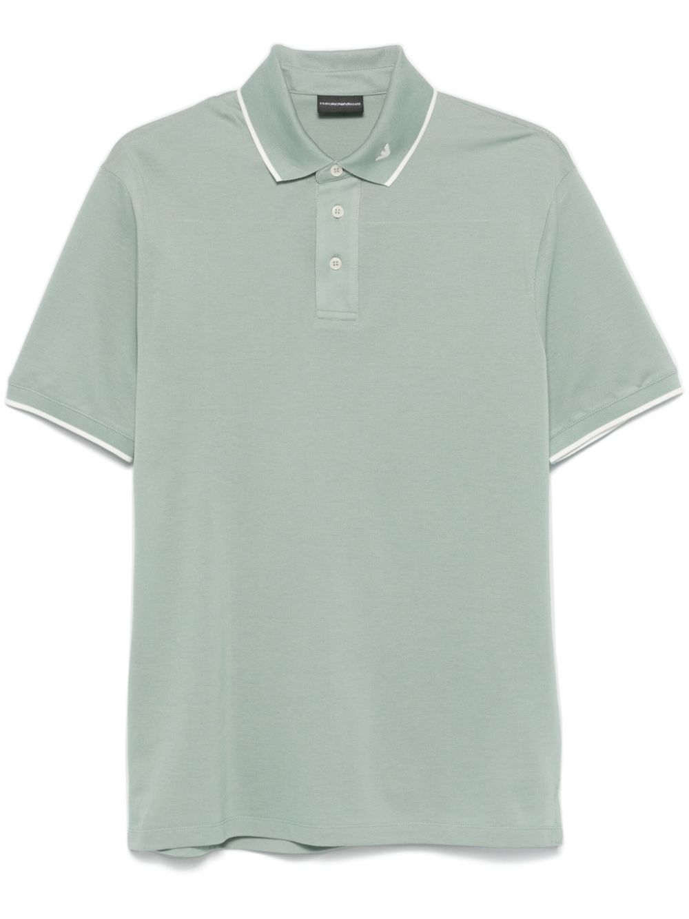 Emporio Armani logo-embroidered polo shirt - Green von Emporio Armani