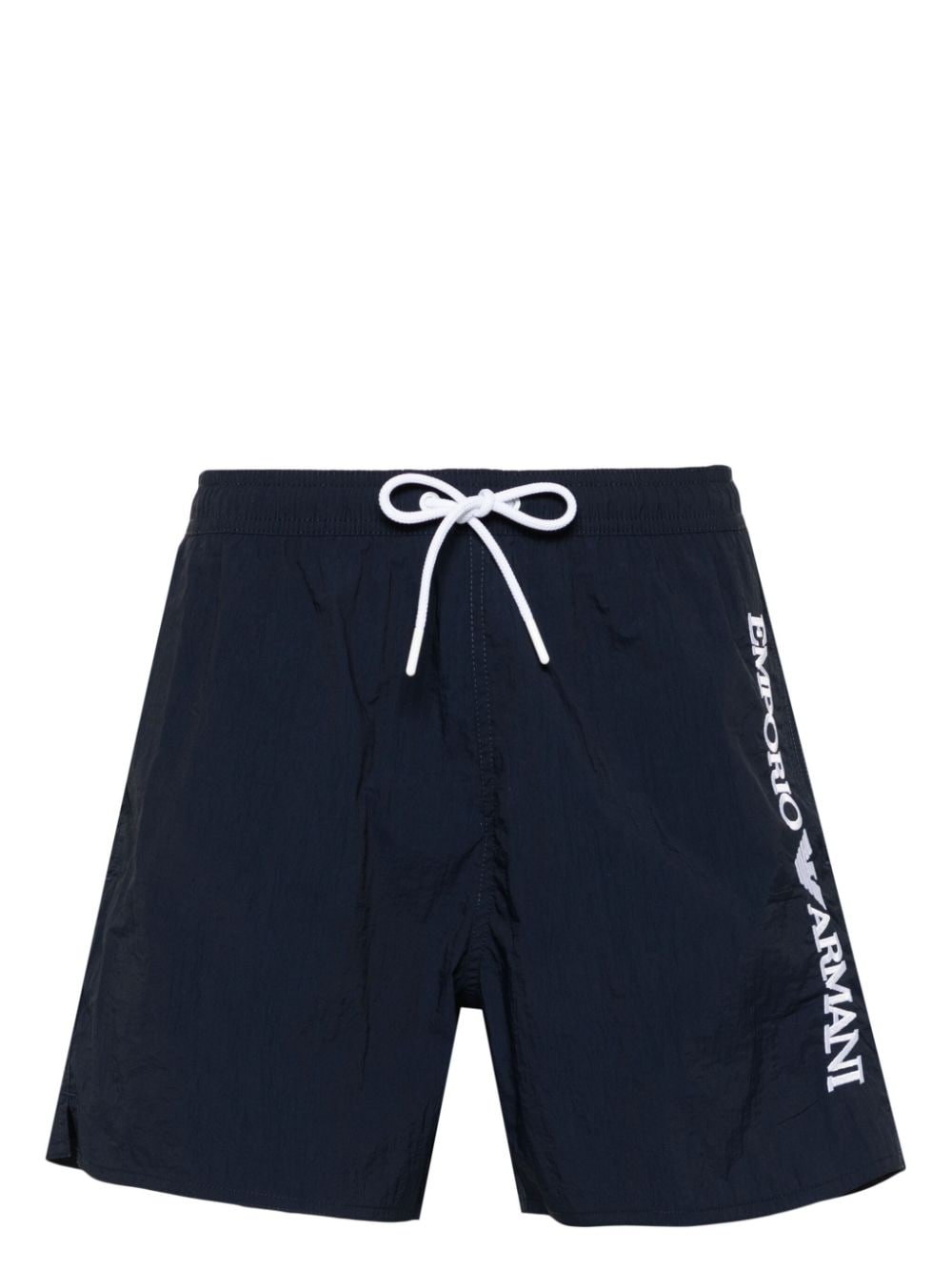 Emporio Armani logo-embroidered swim shorts - Blue von Emporio Armani