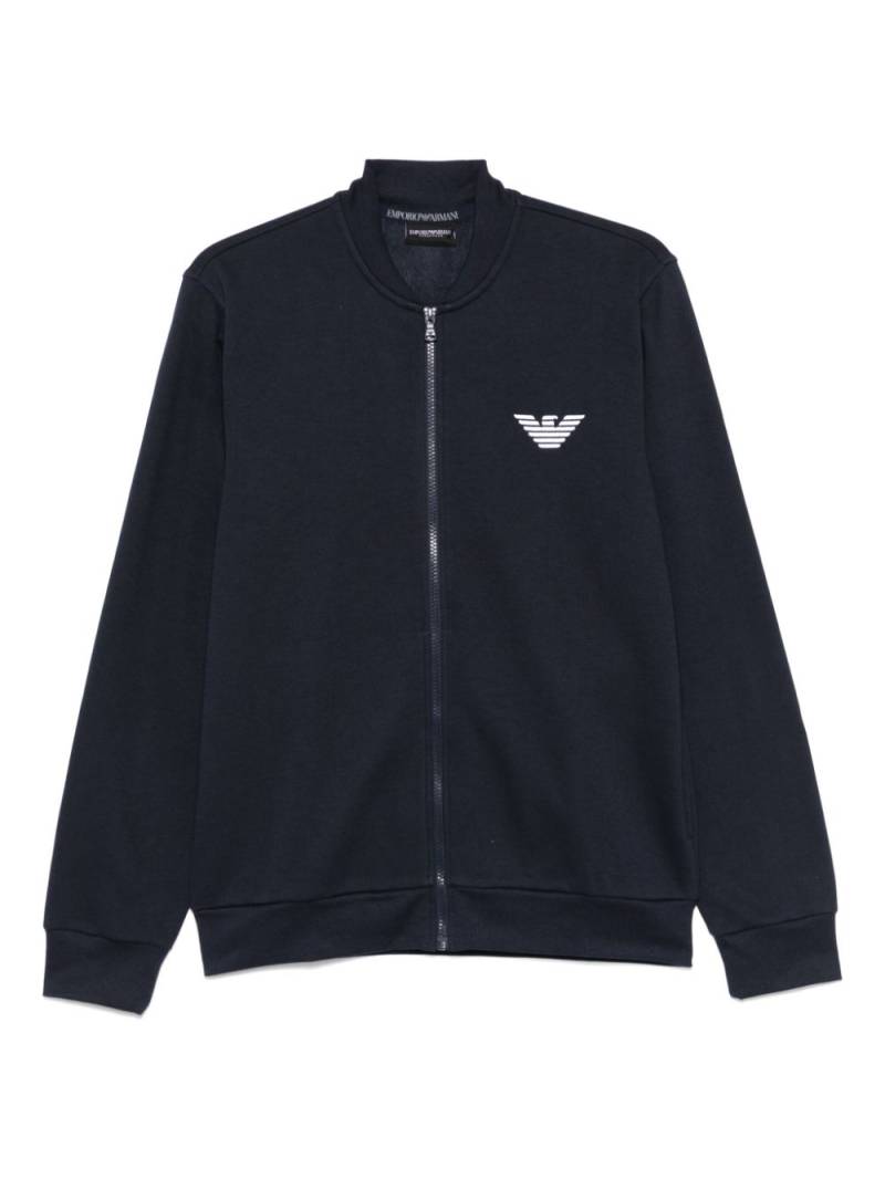 Emporio Armani logo-embroidered track jacket - Blue von Emporio Armani