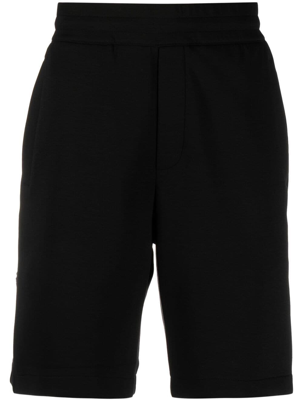 Emporio Armani logo-embroidered track shorts - Black von Emporio Armani