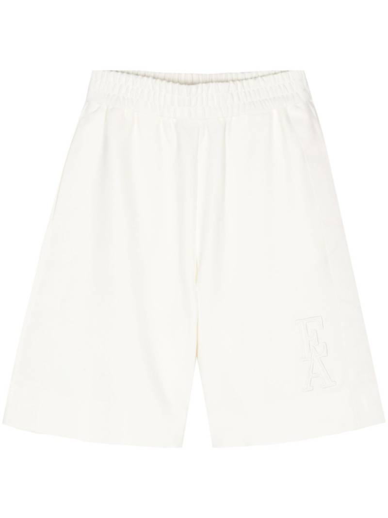 Emporio Armani logo-embroidered track shorts - Neutrals von Emporio Armani