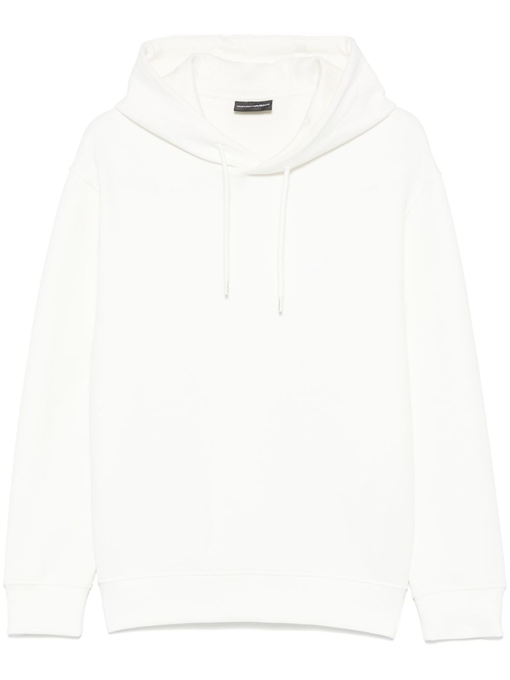 Emporio Armani logo-flocked hoodie - White von Emporio Armani