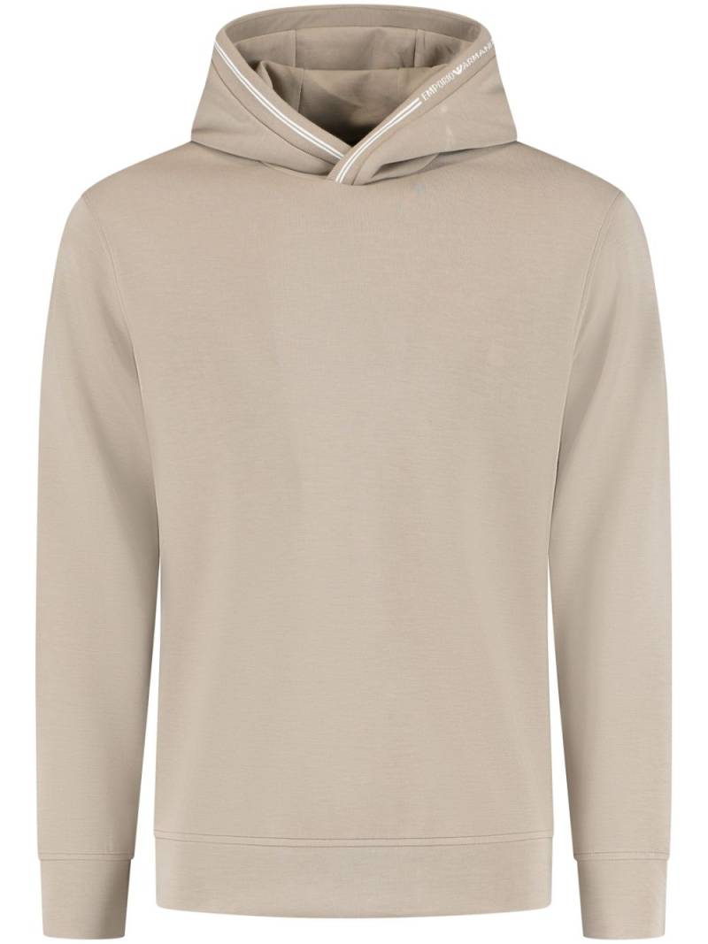 Emporio Armani logo hoodie - Neutrals von Emporio Armani