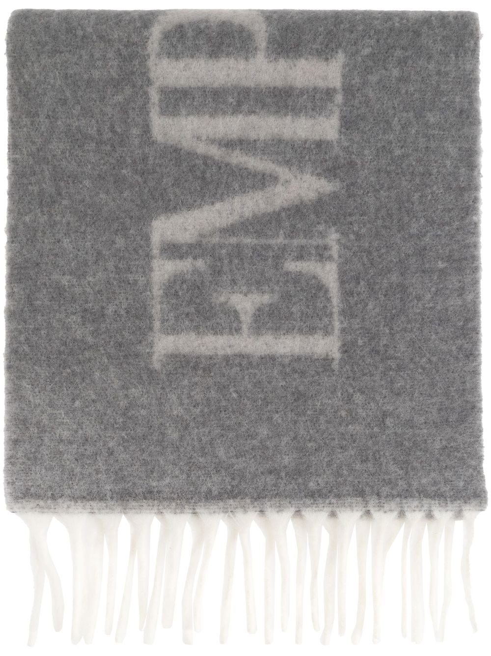 Emporio Armani logo-jacquard alpaca scarf - Grey von Emporio Armani