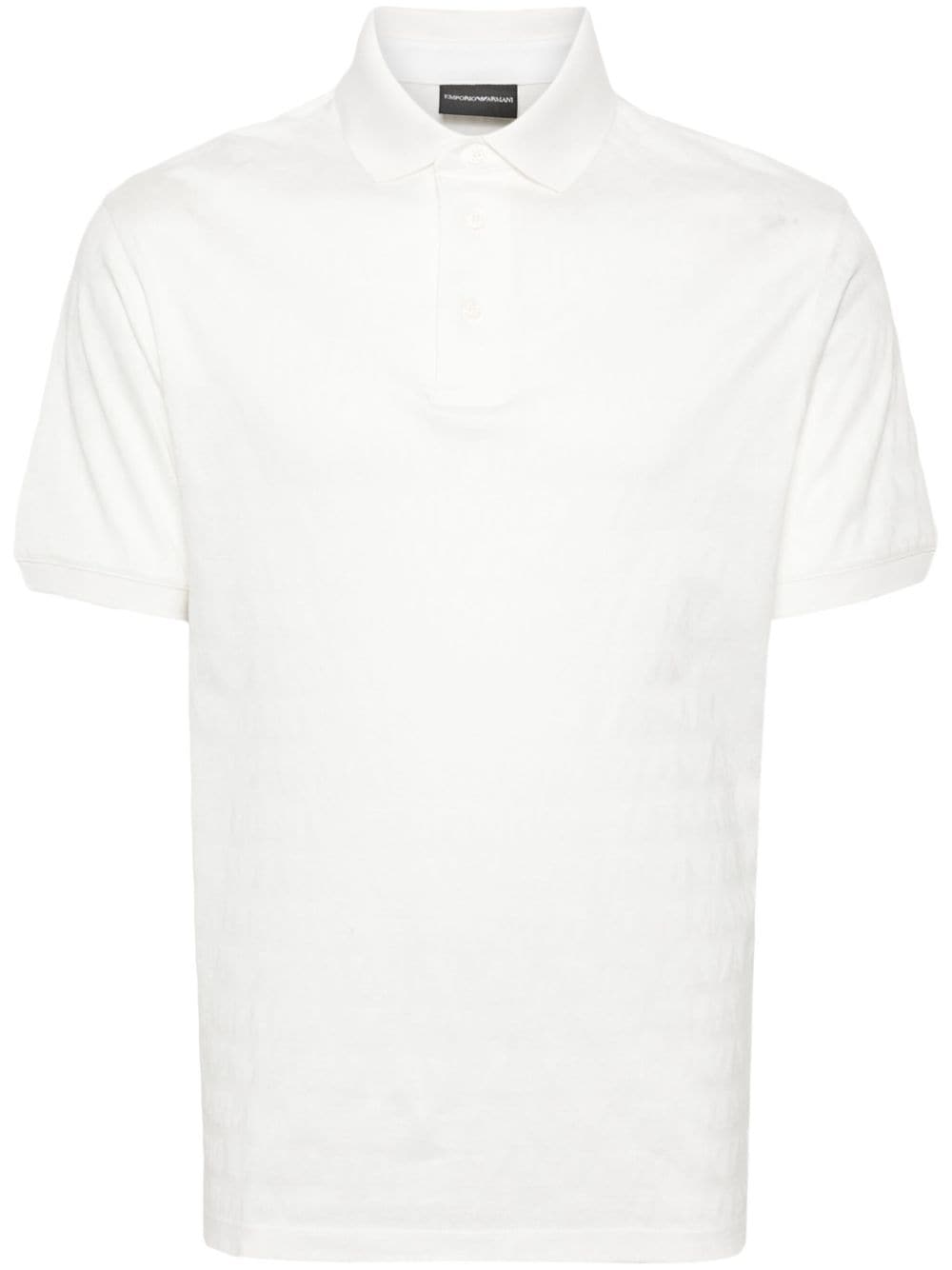 Emporio Armani logo-jacquard polo shirt - White von Emporio Armani